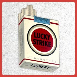 1950s Lucky Strike Cigarettes Vintage Advertising Sign 13" Cardboard Display USA